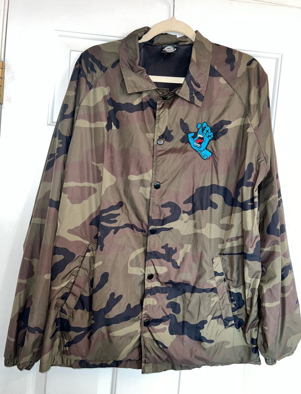 SANTA CRUZ Screaming Hand Mens Coach Jacket - size L